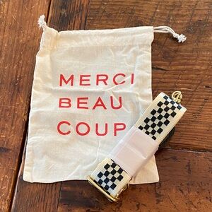 Clare V. Checkered Strap with Gold Hardware